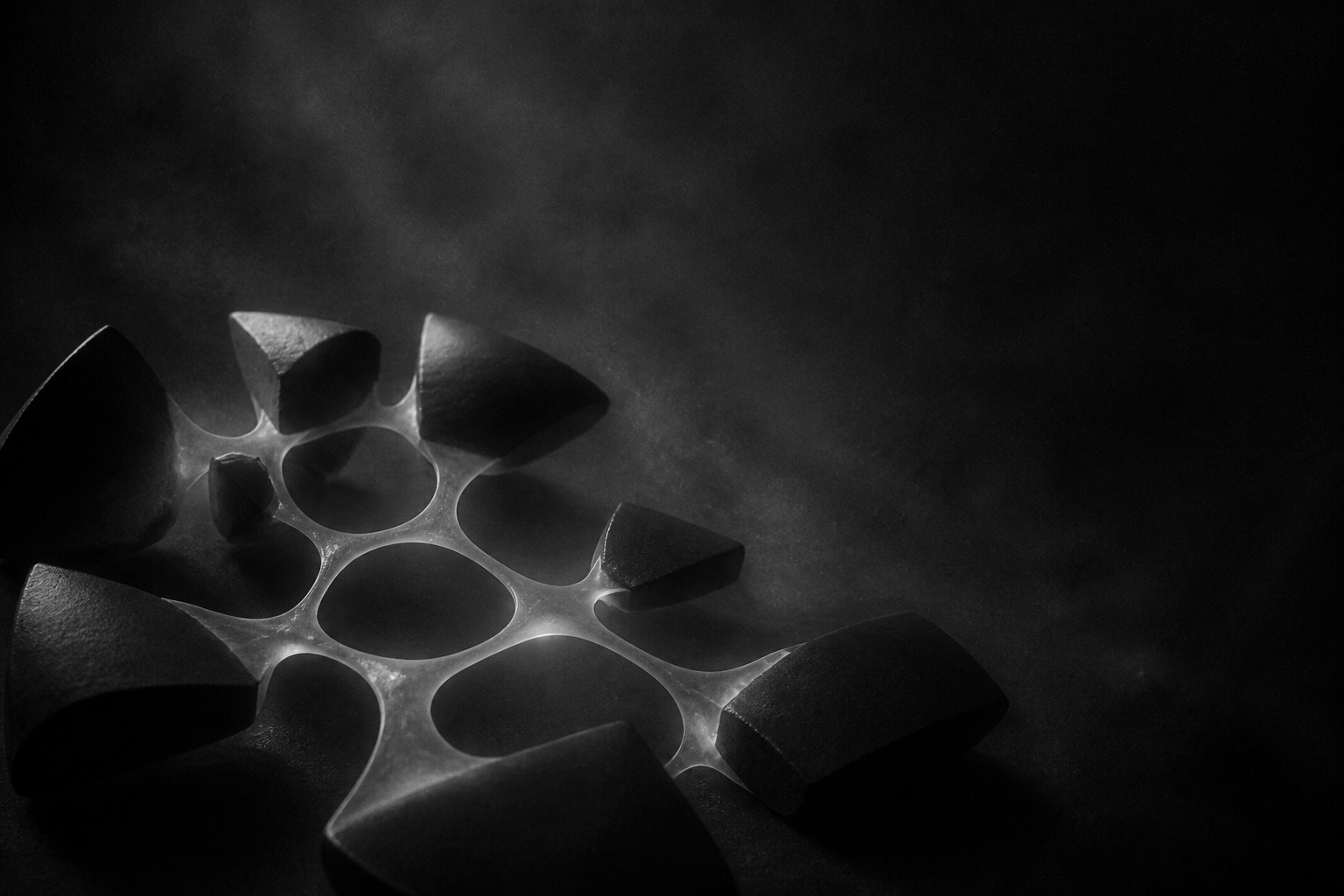 Abstract monochrome illustration for ISO 20022 gives payments a language, not a memory