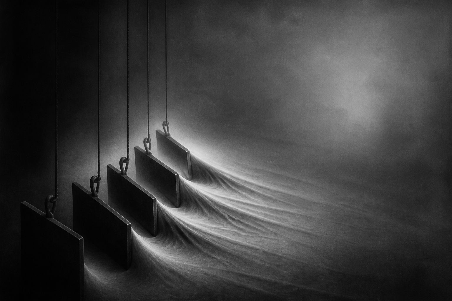 Abstract monochrome illustration for The settlement clock is also a risk model